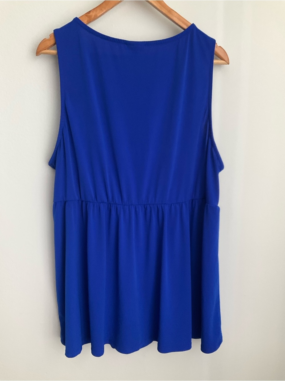Torrid 3X Cobalt Blue Sleeveless Wrap-Style Tunic - Picture 5 of 10